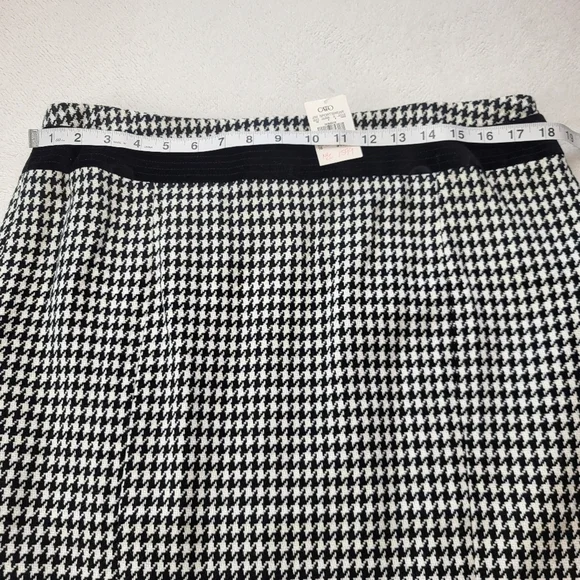 Cato Hounds Tooth Black White Straight Skirt Women's Size 16 - Picture 5 of 9